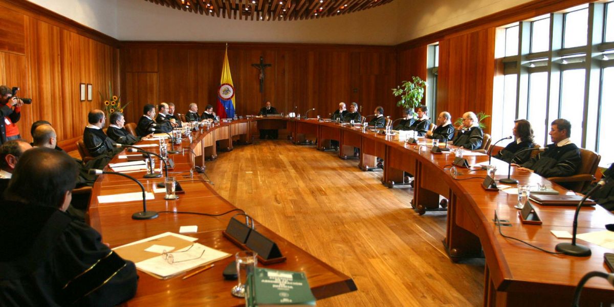 Sala de la Corte Constitucional de Colombia.
