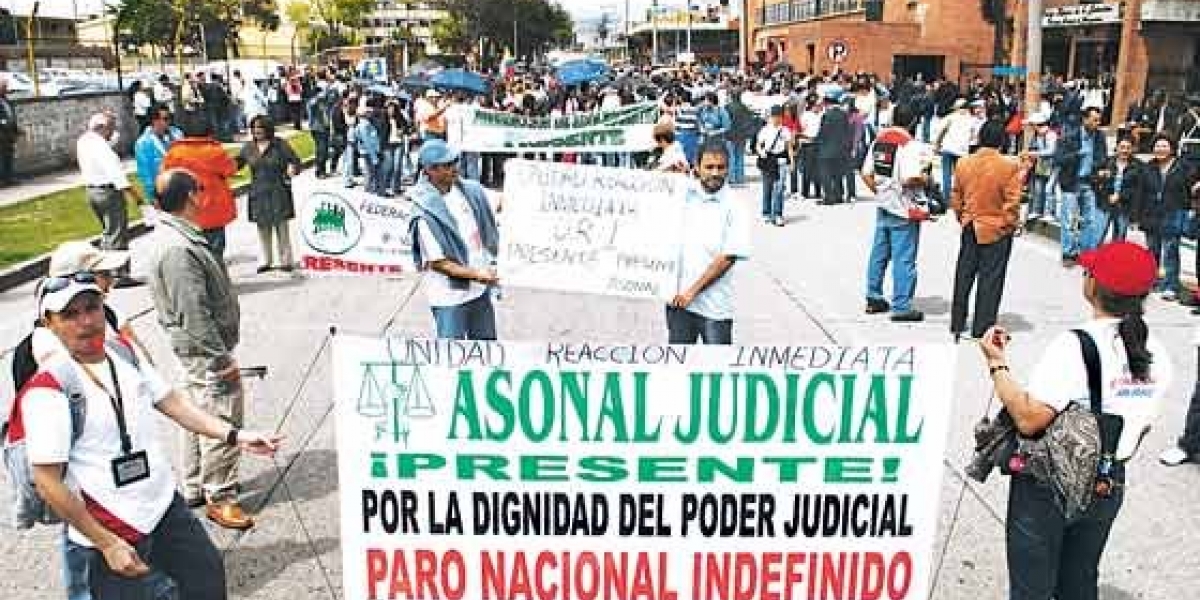 Asonal Judicial es una de las organizaciones que lidera la manifestación.