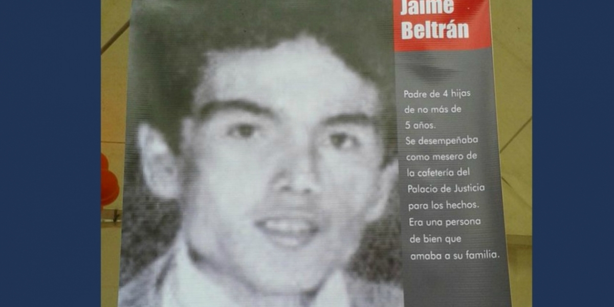 Héctor Jaime Beltrán desapareció en el Palacio de Justicia hace 31 años. 