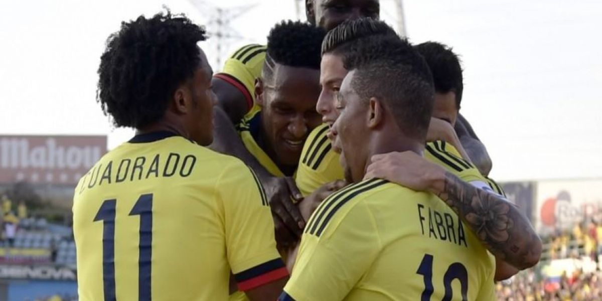 Foto: AFP. La Selección Colombia venció a Camerún en partido amistoso en España. Los goles fueron de James Rodríguez, Yerry Mina (x2) y José Heriberto Izquierdo.