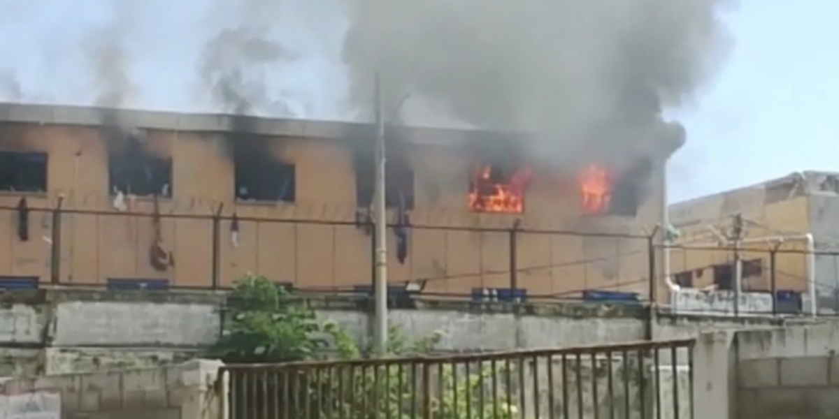 Incendio en la cárcel Modelo de Barranquilla. 