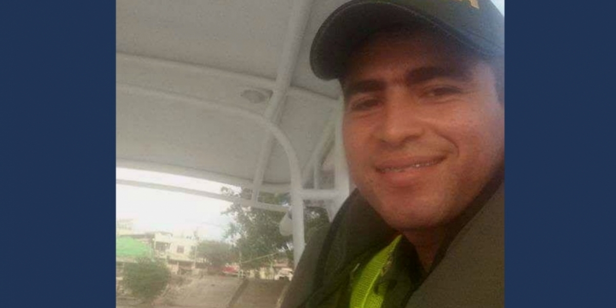 Wilmer Palencia, policía implicado en las tres muertes en Montería. 