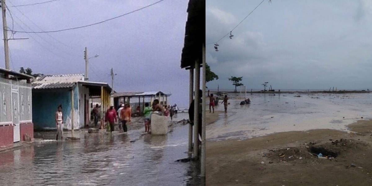 El mar se metió en Pueblo Viejo, Tasajera y Ciénaga. 