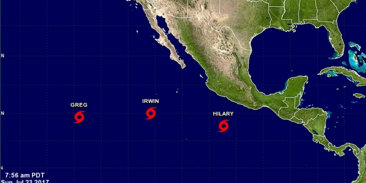 Hilary pasó de depresión a tormenta tropical en la noche del sábado.