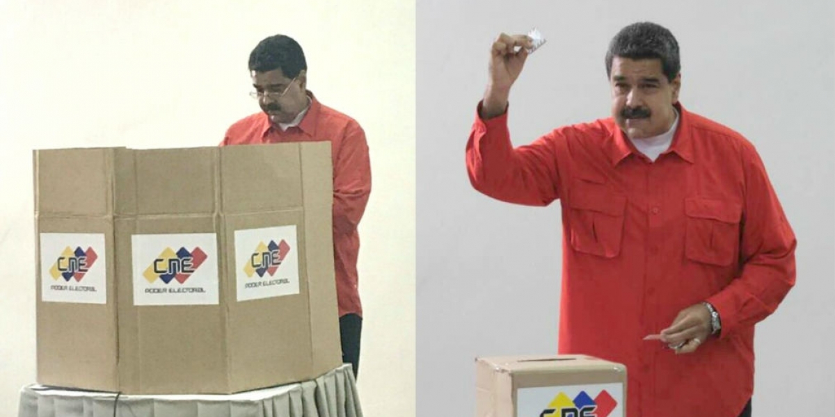 Nicolás Maduro, presidente de Venezuela, fue el primero en votar.