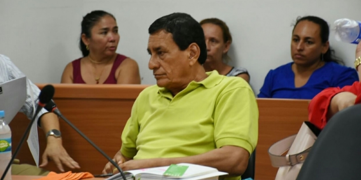 El abogado de la defensoría, Jaime Salazar Quintero, durante audiencia. 