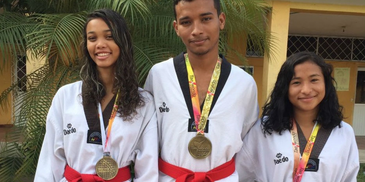 Hernán Charris, Marifer Fernández y María Cárdenas obtuvieron medallas de oro y bronce en el Grand Open Santander de Taekwondo. 