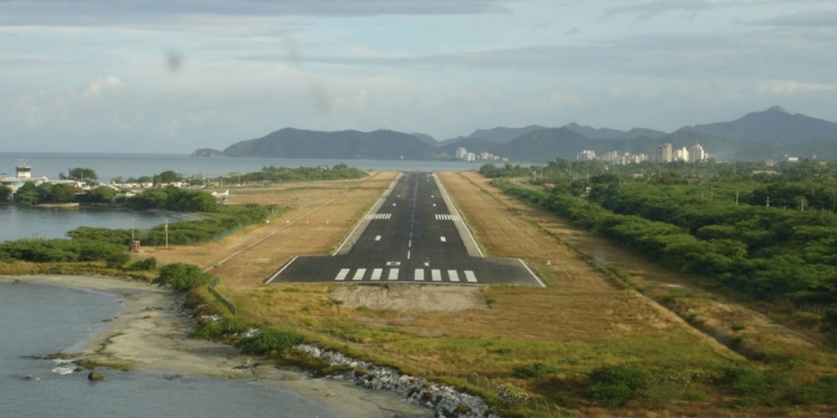 Pista del Aeropuerto de Santa Marta.