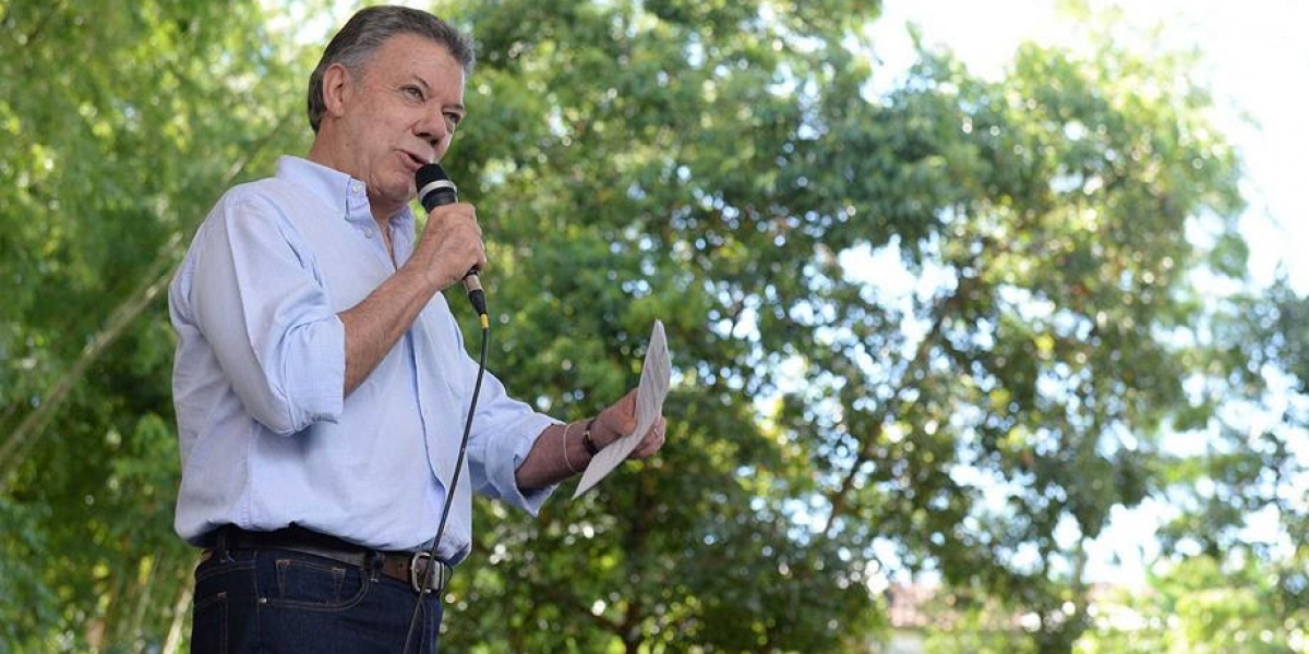 Presidente Santos en Cocorná, Antioquia.