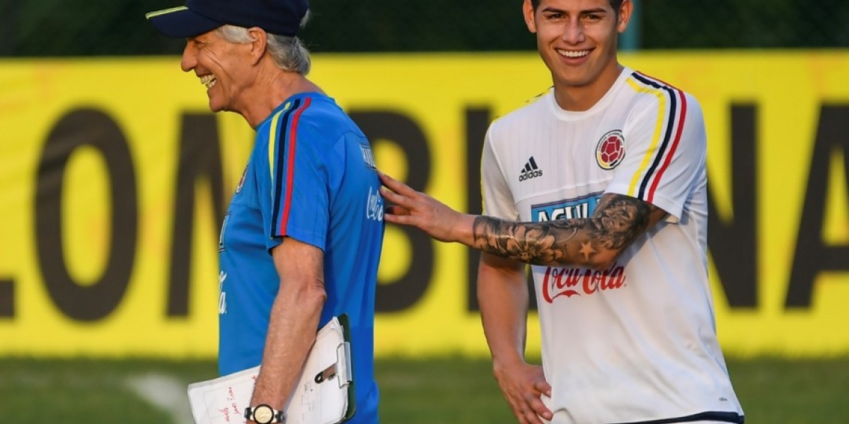 José Pékerman y James Rodríguez