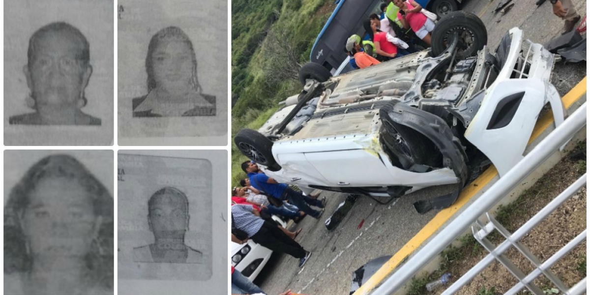 Cuatro mujeres que resultaron heridas en el accidente del Ziruma.