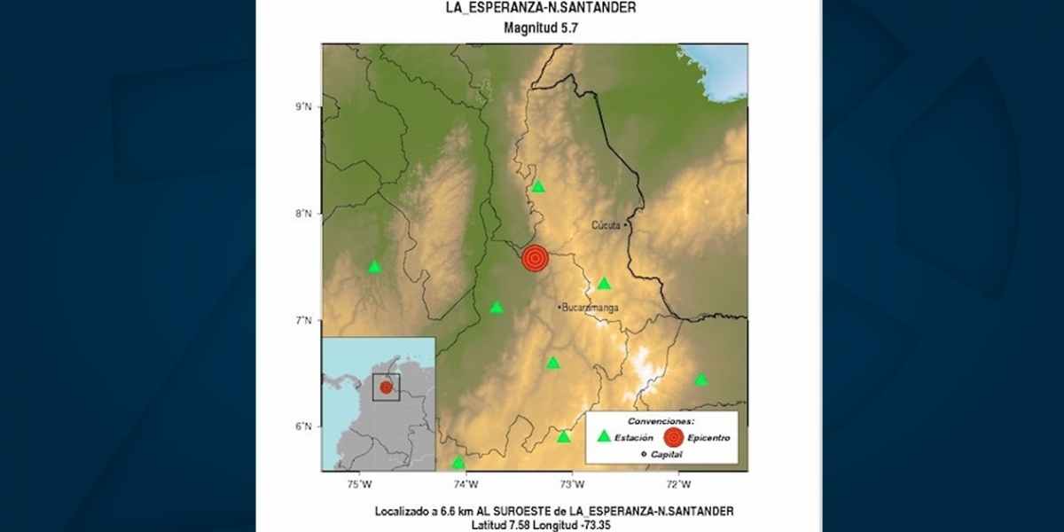 El sismo se sintió en el sur del departamento del Magdalena.