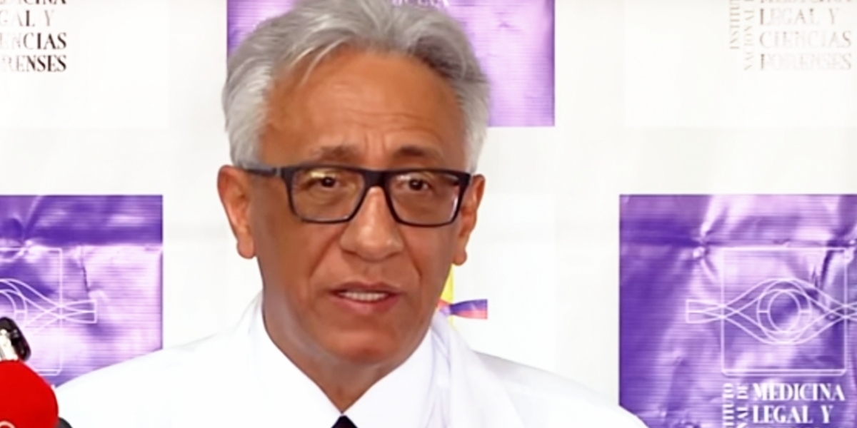 Captura de video. Carlos Eduardo Valdés Director de Medicina Legal - Colombia.