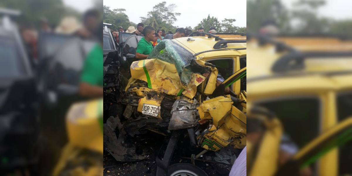 Accidente de taxi dejó a tres samarios muertos.