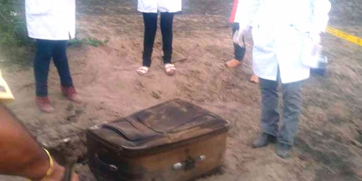 Ojo.peru Maleta donde se encontraba el cuerpo de la mujer.