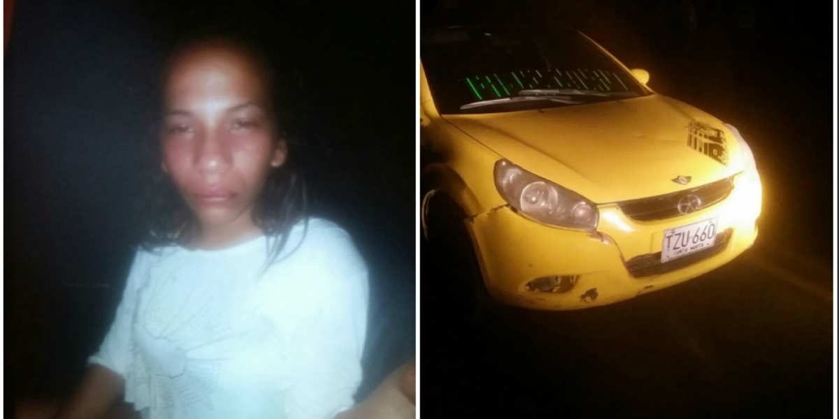 Policía. Ciudadana venezolana y taxi robado.