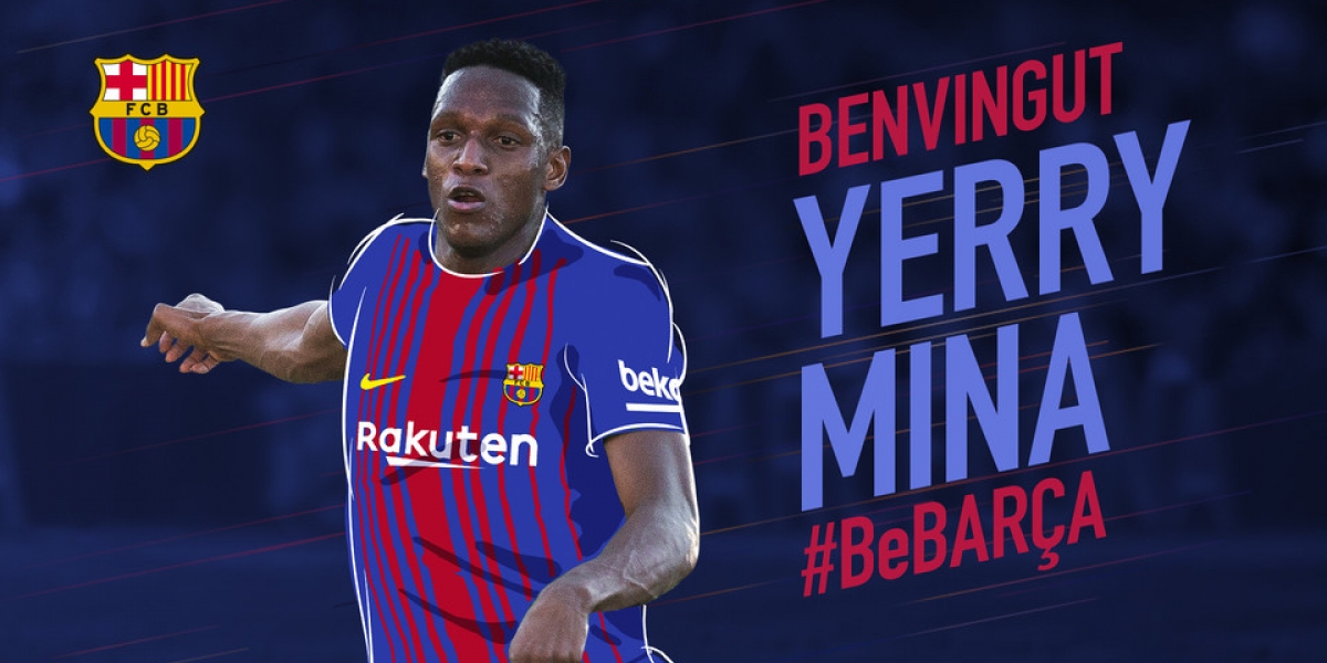 Yerry Mina, nuevo jugador del Barcelona.