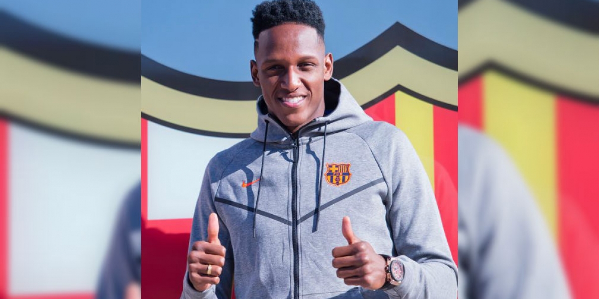 F.C. Barcelona Yerry Mina, nuevo jugador del Barcelona.