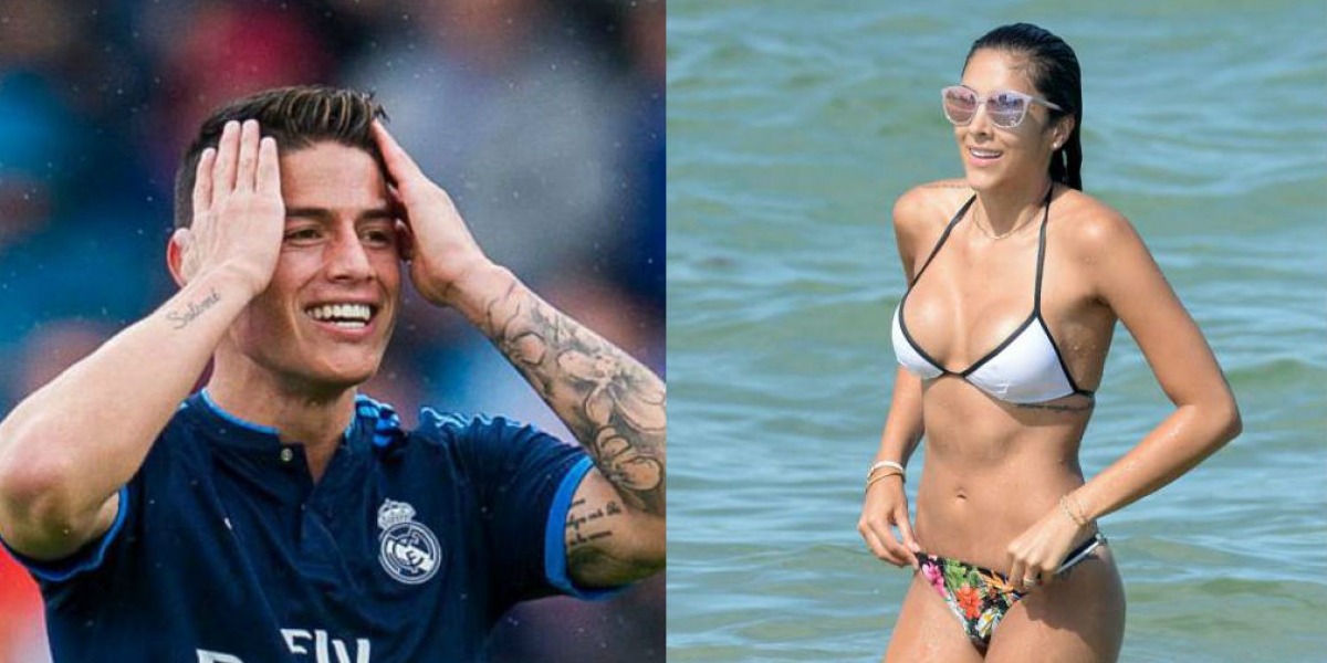 James Rodríguez y Daniela Ospina.