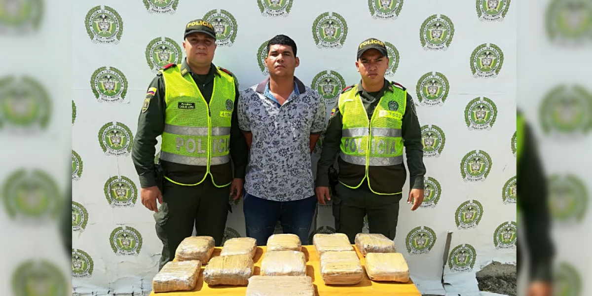 Guillermo Elías Orrego, detenido con marihuana en la terminal de Santa Marta.