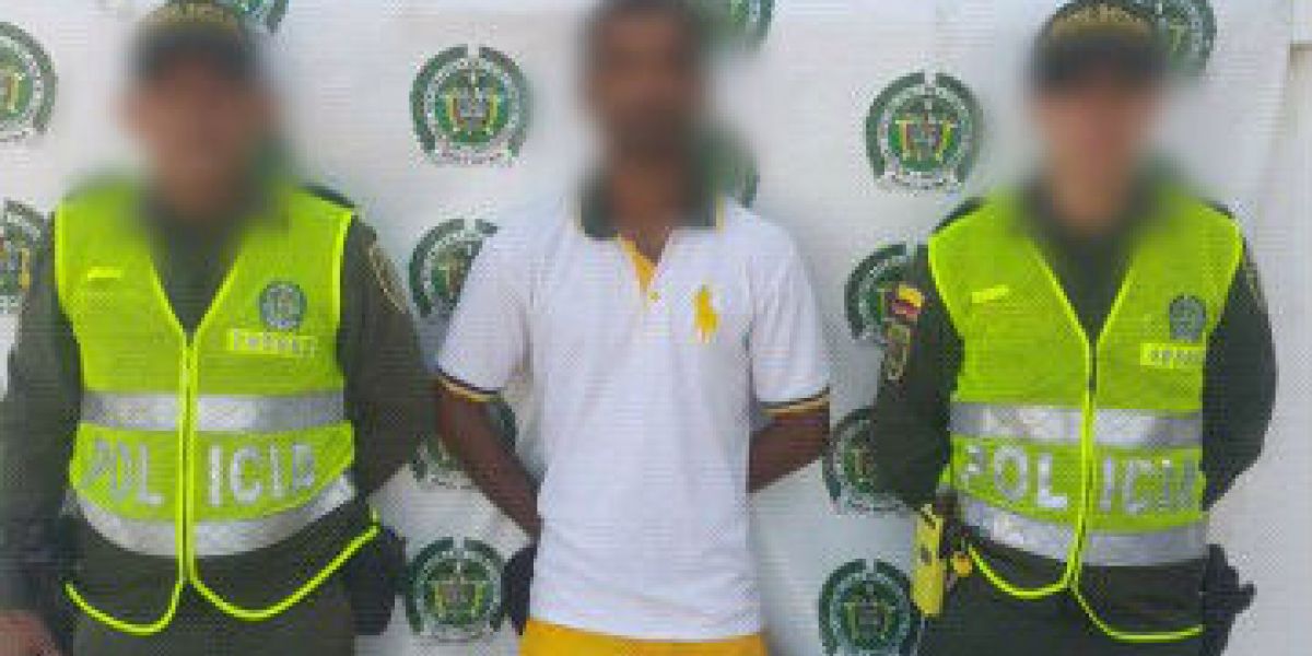 Policía del Magdalena. El capturado.