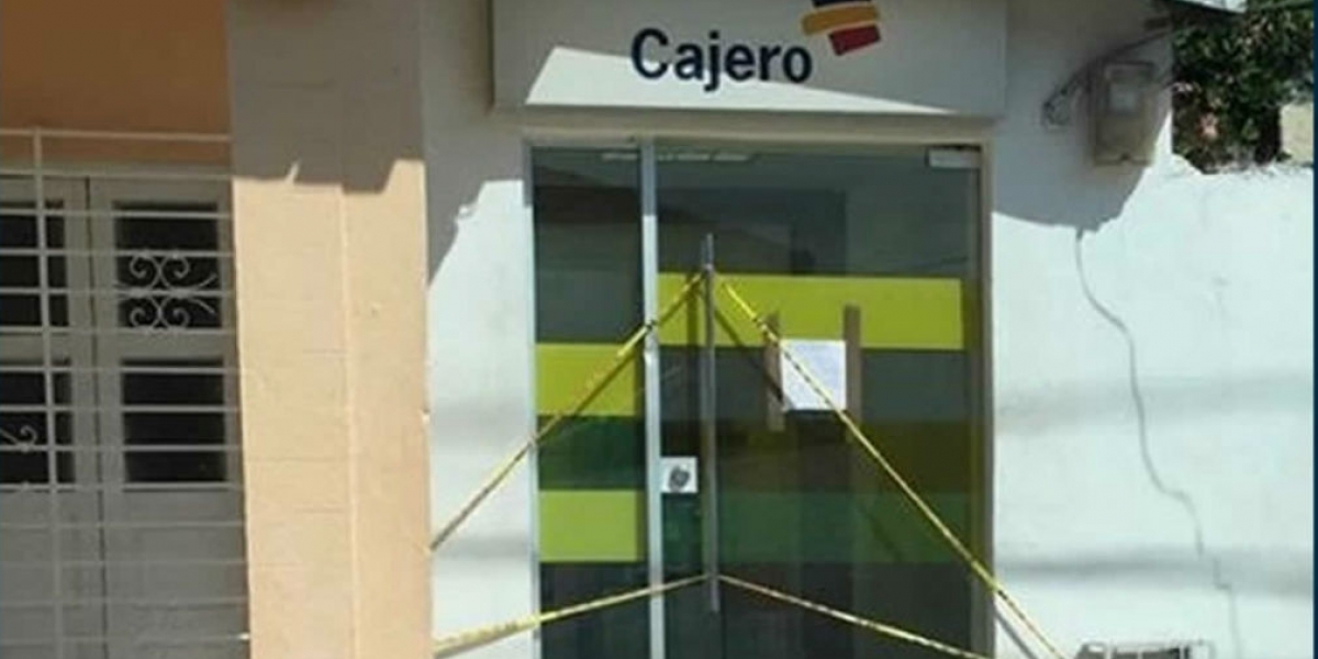 El cajero se mantiene sellado desde este sábado.