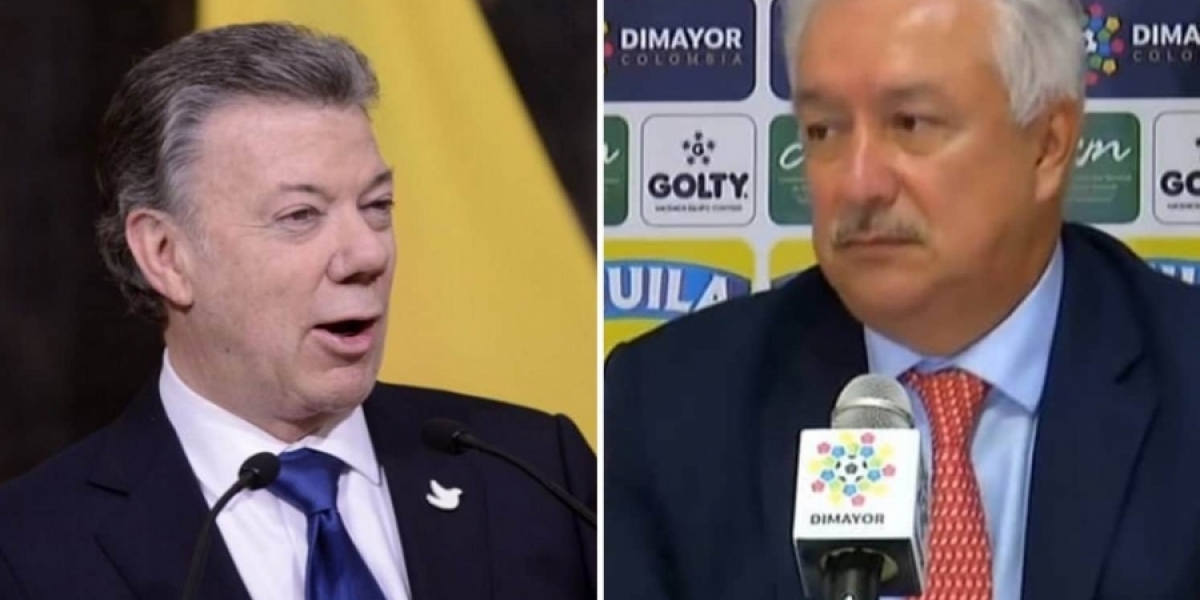 Pulzo Juan Manuel Santos y Jorge Perdomo.