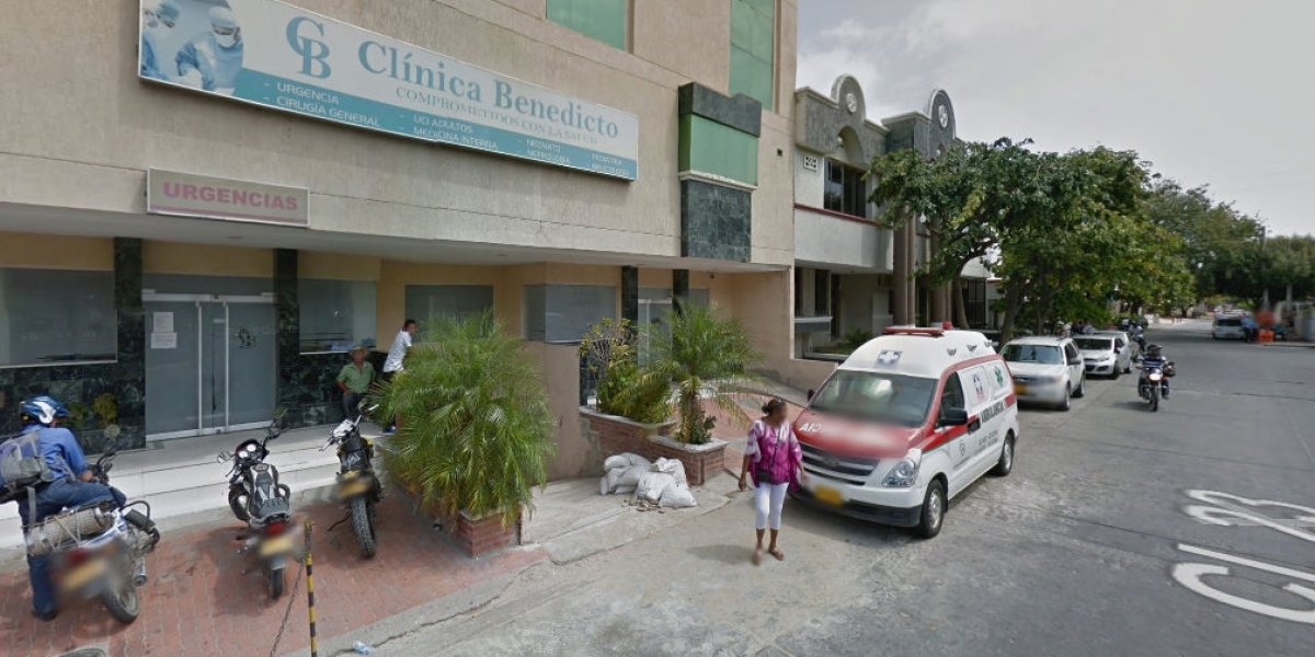 Fachada de la clínica Benedicto, en Santa Marta. 