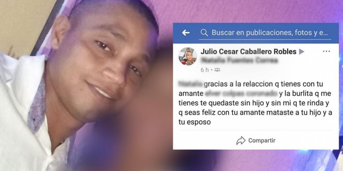 Mensaje publicado por el hombre suicida.