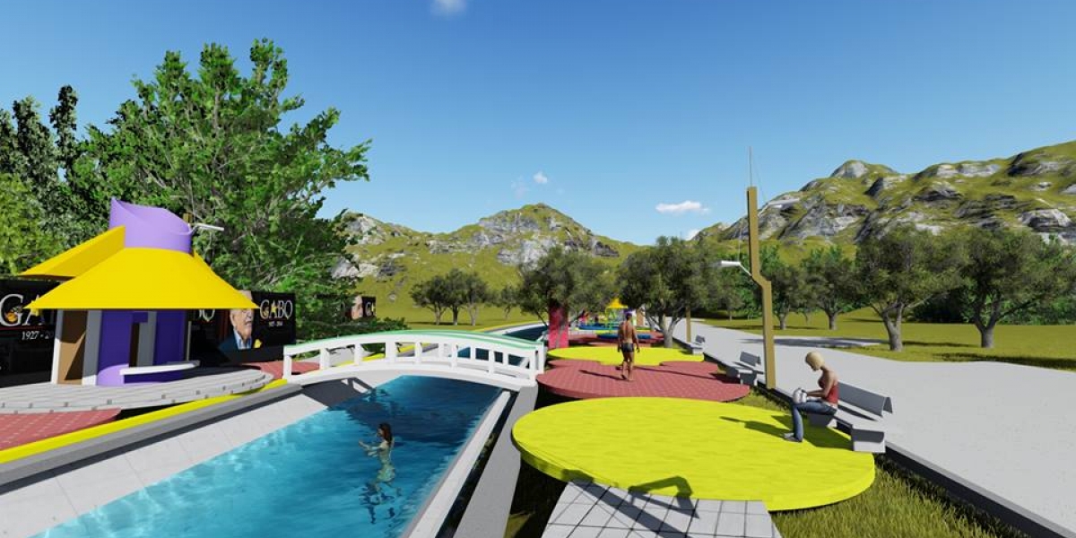 Este es el render del proyecto de balneario turístico en Aracataca.