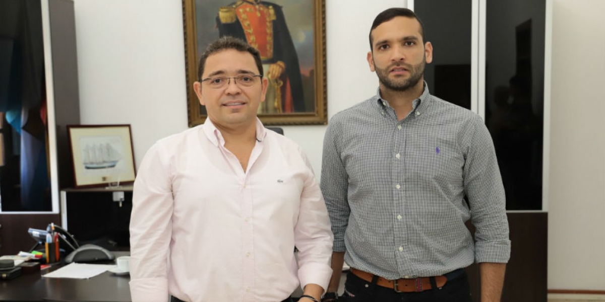 Alcaldía de Santa Marta Alcalde Martínez y nuevo secretario de Seguridad, David Calderón.