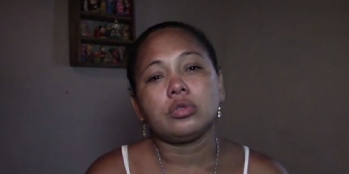Captura de Pantalla. Jeymy Vizcaíno, madre de la pequeña Génesis Rúa.