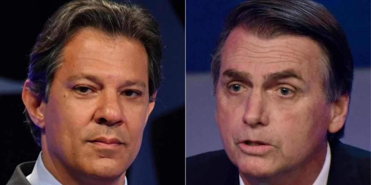 El izquierdista Fernando Haddad y el ultraderechista Jair Bolsonaro se enfrentarán el próximo 28 de octubre.