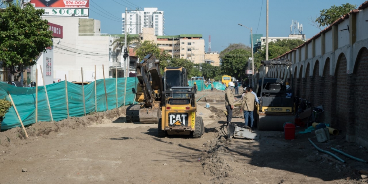 Las obras de rehabilitación de la calle 22 se reiniciaron en agosto pasado. 