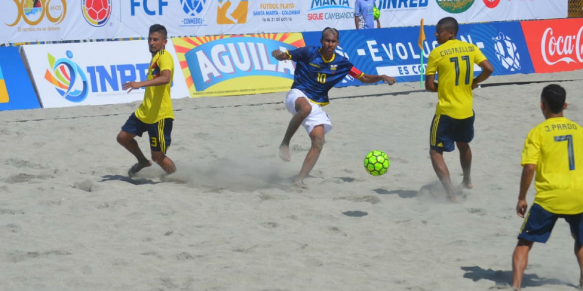 Colombia sub 20 ganó en su debut en la Liga Sudamericana de Fútbol Playa.