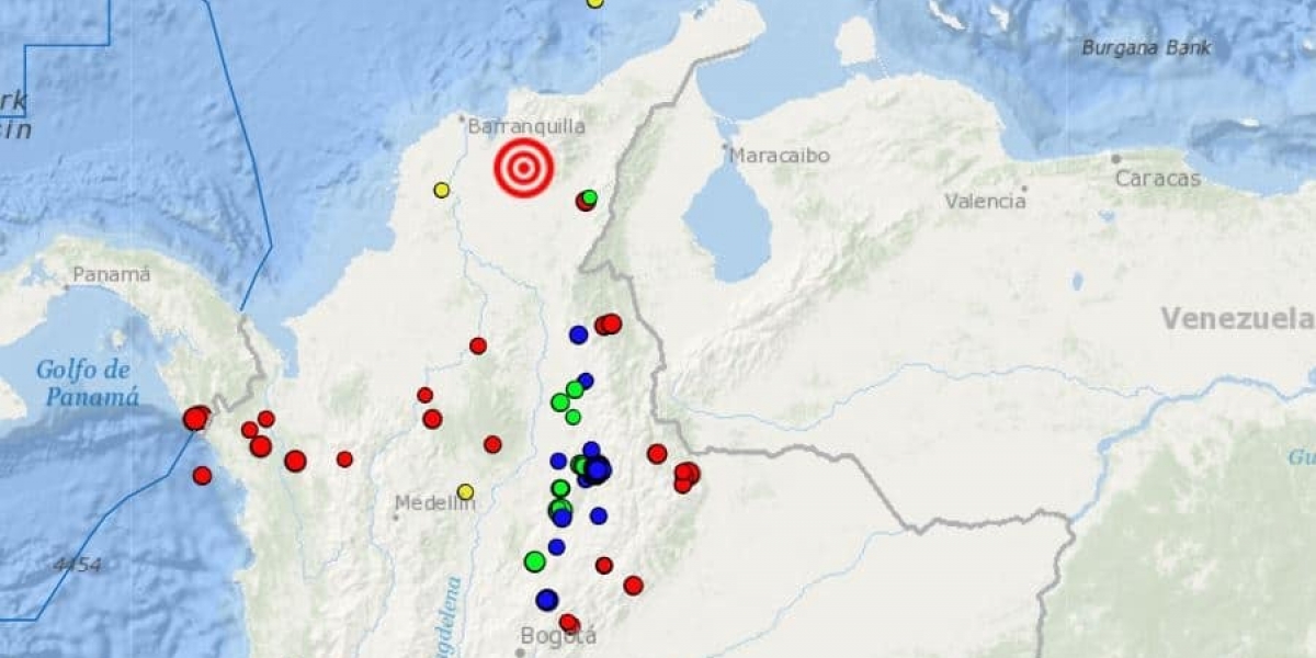 El movimiento también se sintió en Algarrobo y Aracataca.