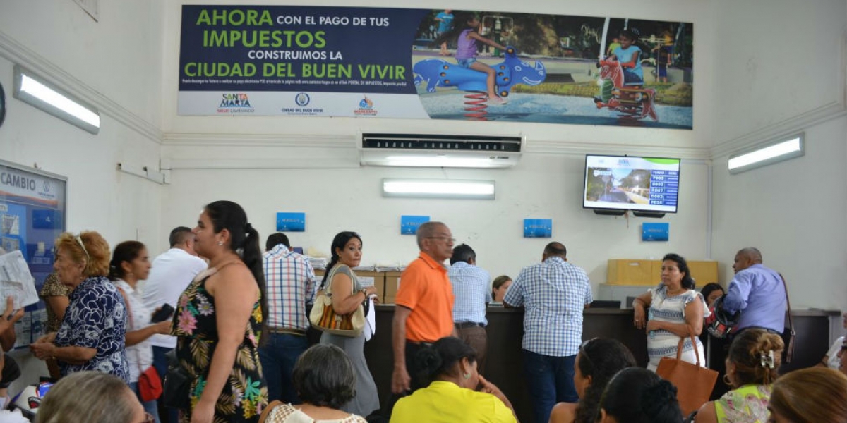 La atención en la Oficina de Impuestos en la Alcaldía Distrital se hará en jornada continua, de 8:00 de la mañana a 5:00 de la tarde.