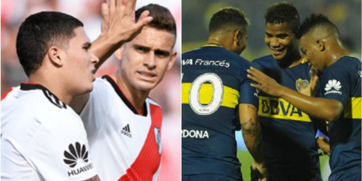 Colombianos de River Plate y Boca Juniors.