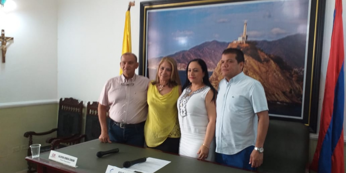 Aarón, Marín, Pertuz y Orozco, representan la nueva Mesa Directiva de la Asamblea Departamental del Magdalena. 