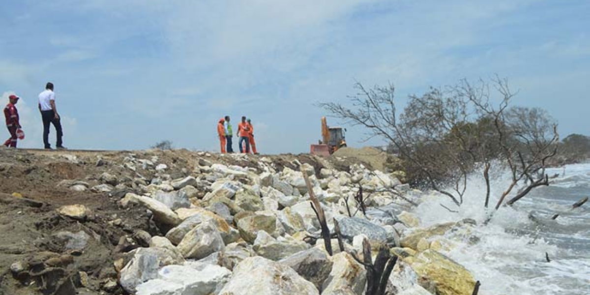 La erosión costera cada vez más afecta a poblaciones del departamento. 