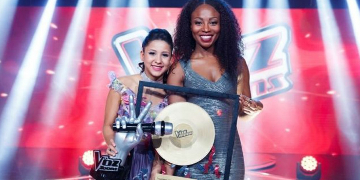 Cortesía Caliope ganando la Voz Teens