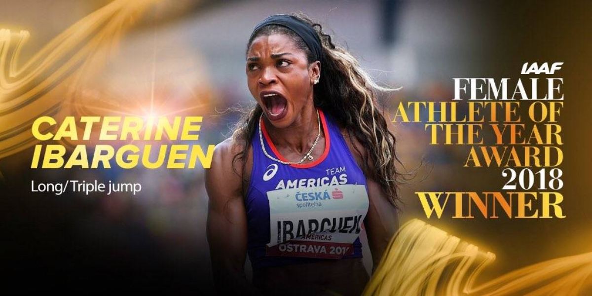 Caterine Ibargüen ganó el premio a la mejor atleta del mundo del 2018. 