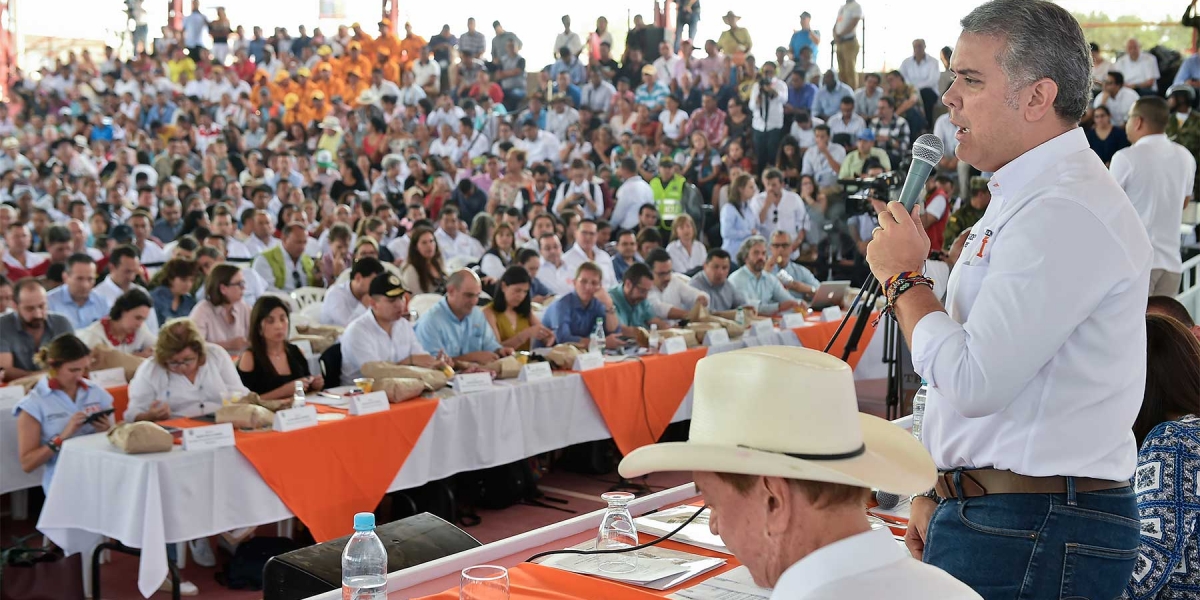 “No queremos un país inundado de coca, porque deteriora el ambiente”, dijo el Mandatario.