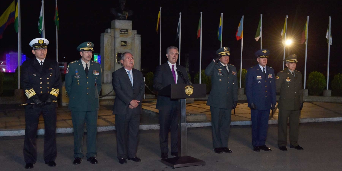 Presidencia El Presidente Duque y el Ministro de Defensa estarán en el reconocimiento y presentación de la nueva Cúpula Militar.
