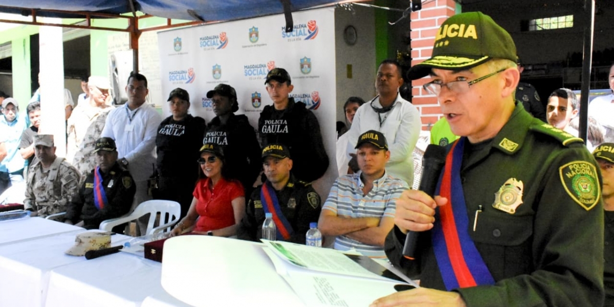 Las autoridades de Policía y militares visitaron el corregimiento de Palmor. 