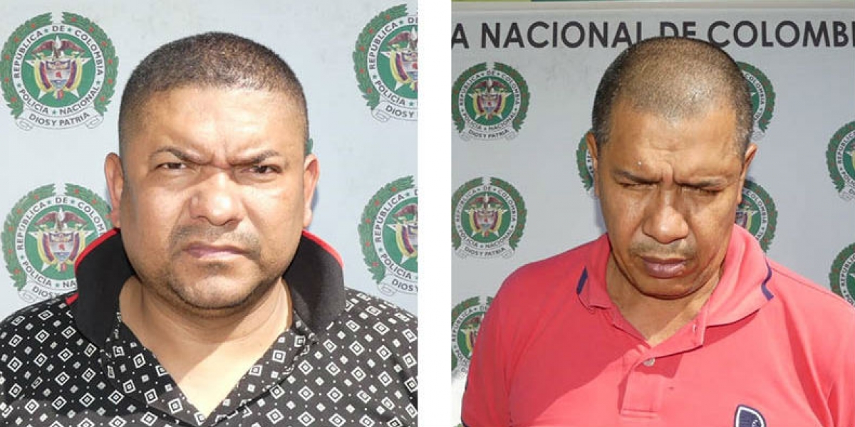 Policía de santa marta. Luis Ovidio León García y Emiro Rafael Carrillo Rivera.