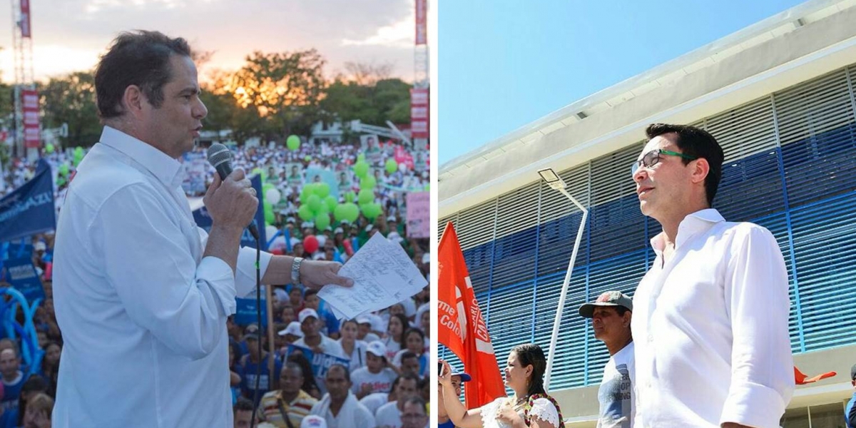 Los aspirantes a la presidencia Carlos Caicedo Omar y German Vargas Lleras.