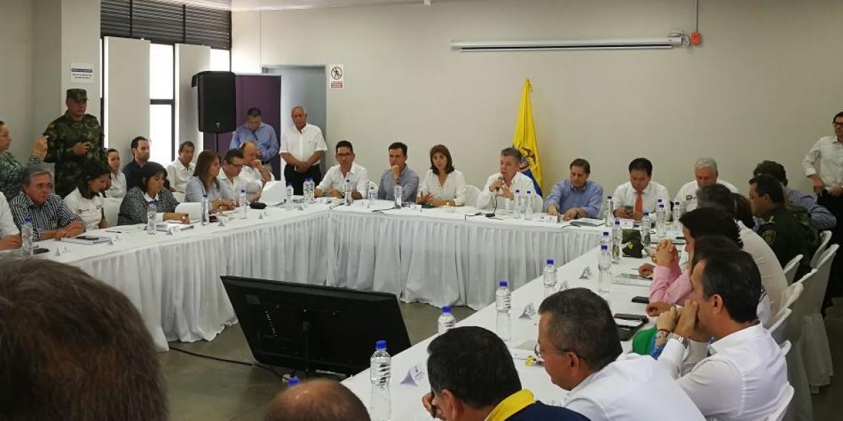 Juan Manuel Santos, se reunió con su gabinete en Cúcuta para analizar la situación de los venezolanos en Colombia y buscar posibles soluciones.