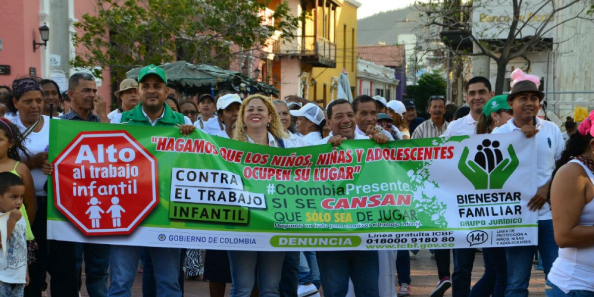 Alcaldía e ICBF lideraron la campaña contra el trabajo infantil.