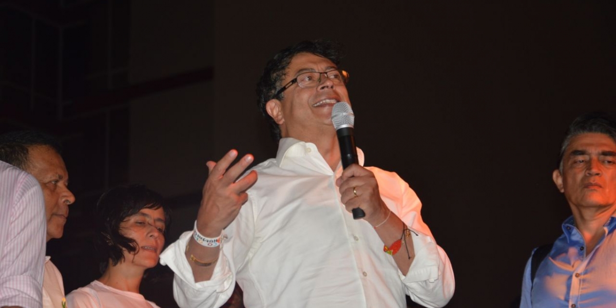 Gustavo Petro, durante su intervención en Santa Marta.